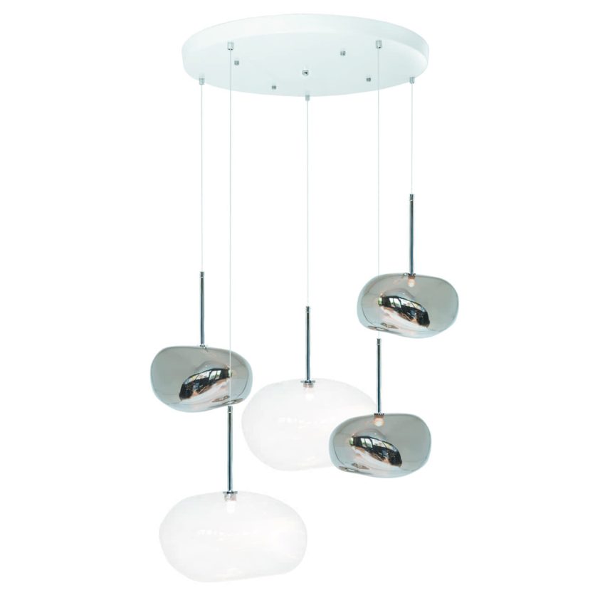 suspension-G5-GALET EN VERRE CHROME moss series